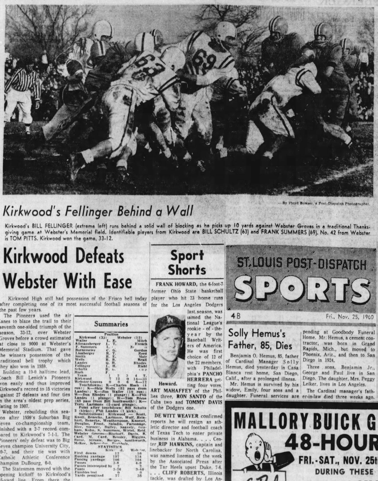1960: A wall against Webster